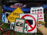 GROUP OF SIGNS, STREET SIGNS
