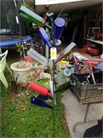 GROUP LOT, PLANTERS, AND BOTTLE TREE