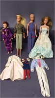 Lot of vintage Barbie dolls and clothes