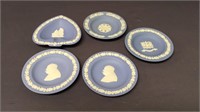 5 assorted Wedgwood saucers