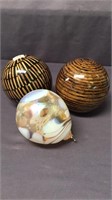 3 Decorative Glass Balls