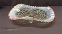 Opalescent footed bowl