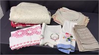 Vintage Doilies,Tablecloths, and kitchen towels