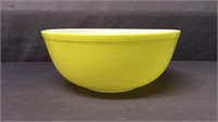 Primary yellow Pyrex mixing bowl