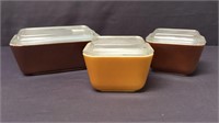 Set of 3 Pyrex Refrigerator Containers