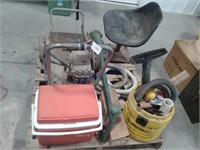 Pallet-- pressure washer base, cooler, chair