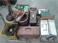 Pallet-- electrical boxes, switches, cords