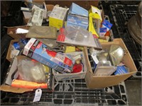 Pallet of tail lights, brackets, relectors & lamps