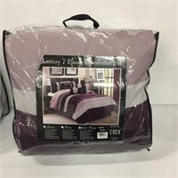 LUXURY 7 PIECE COMFORTER SET QUEEN