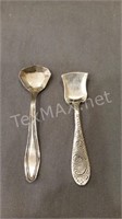 2 Sterling Silver Salt Spoons