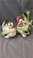 Handmade Ceramic Rooster & Chick