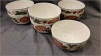 (7) Wedgewood Surrey Rust China Soup Bowls