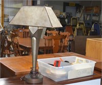 Tall Table Lamp, and Vtg Kitchen Utensils