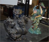 Dragon Incense Burner and Dragon Figurine