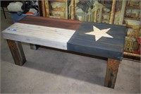 Texas Flag Wooden Bench Made by Local