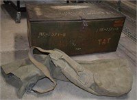 Metal WWII Era Airman's Foot Locker With Tray