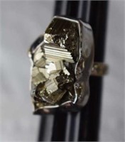 Sterling Silver Ring w/ Pyrite