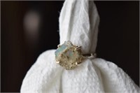 Sterling Silver Ring w/ Rough Opal