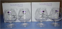 Four Marquis By Waterford Brandy Glasses, NIB