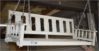 Painted Wooden Porch Swing -