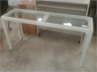 glass top entry table