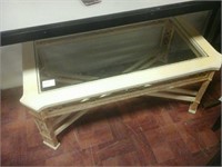 Off white glass coffee table