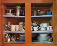 Lot: Contents of 4 Kitchen Cabinets, includes: