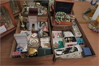 Large lot of assorted costume jewelry, includes: