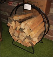 25" Log hoop with firewood