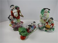 3 CHINESE PORCELAIN FIGURAL STATUES