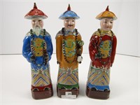 SET OF 3 10.25" CHINESE PORCELAIN FIGURES