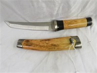 ORNATE KNIFE WITH SCABBARD 12"