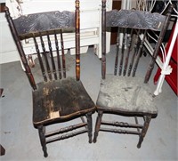 2 Press Back Chairs