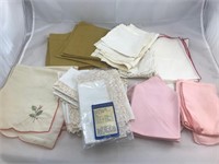 Large Lot of Vintage Fabric Napkins