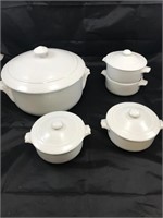 White Ceramic Casseroles