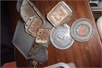 Misc Antique gray enamelware lot