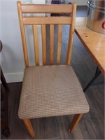 Cloth bottom wooden chair