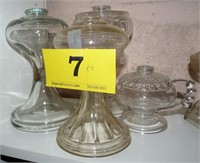 Glass Oil Lantern Bases X4