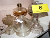 Glass Oil Lantern Bases X5