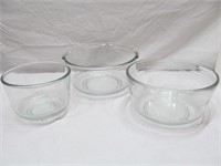 Clear glass bowls