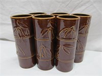 Brown bamboo pattern glasses