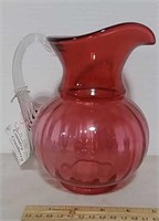 Cranberry Fenton pitcher