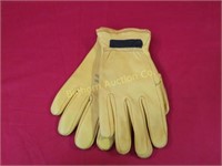 Lined Leather Gloves Size Medium Buckskin