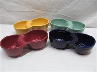Multi color divided dishes