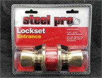 New Steel Pro Lockset Entrance Handles