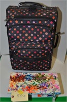 TRAVEL SUITCASE WITH WHEELS & SMALL STEP STOOL