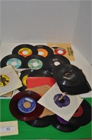 BOX OF VINTAGE ASSORTED 45 RPM RECORDS
