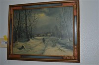 FRAMED LITHOGRAPH BY THOMPSON