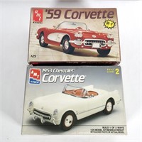 2 AMT 1/25 Corvette Model Kits