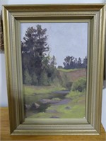 UNSIGNED RIVERSCAPE O/B PAINTING